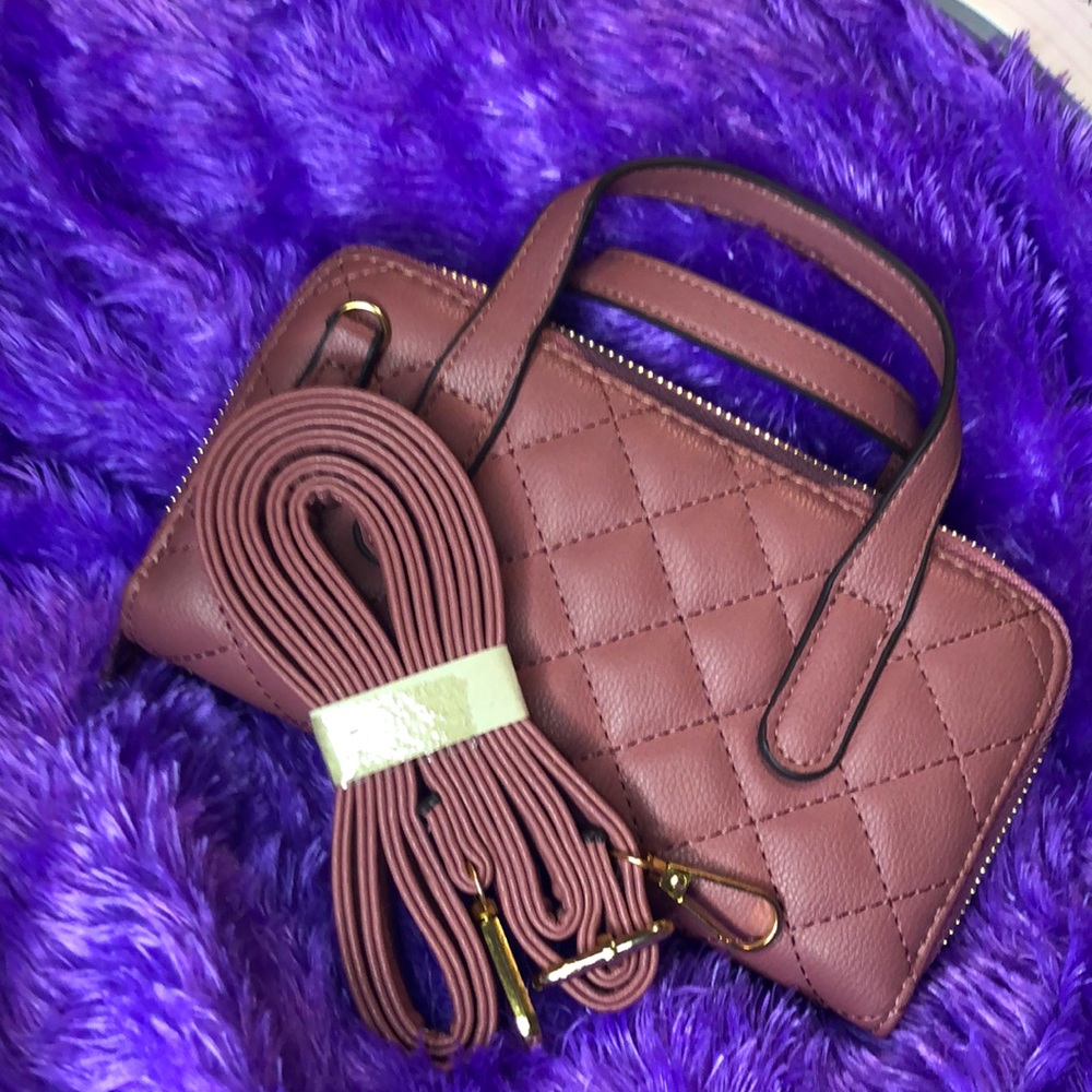 Double Zip Wallet w/ Mini Straps